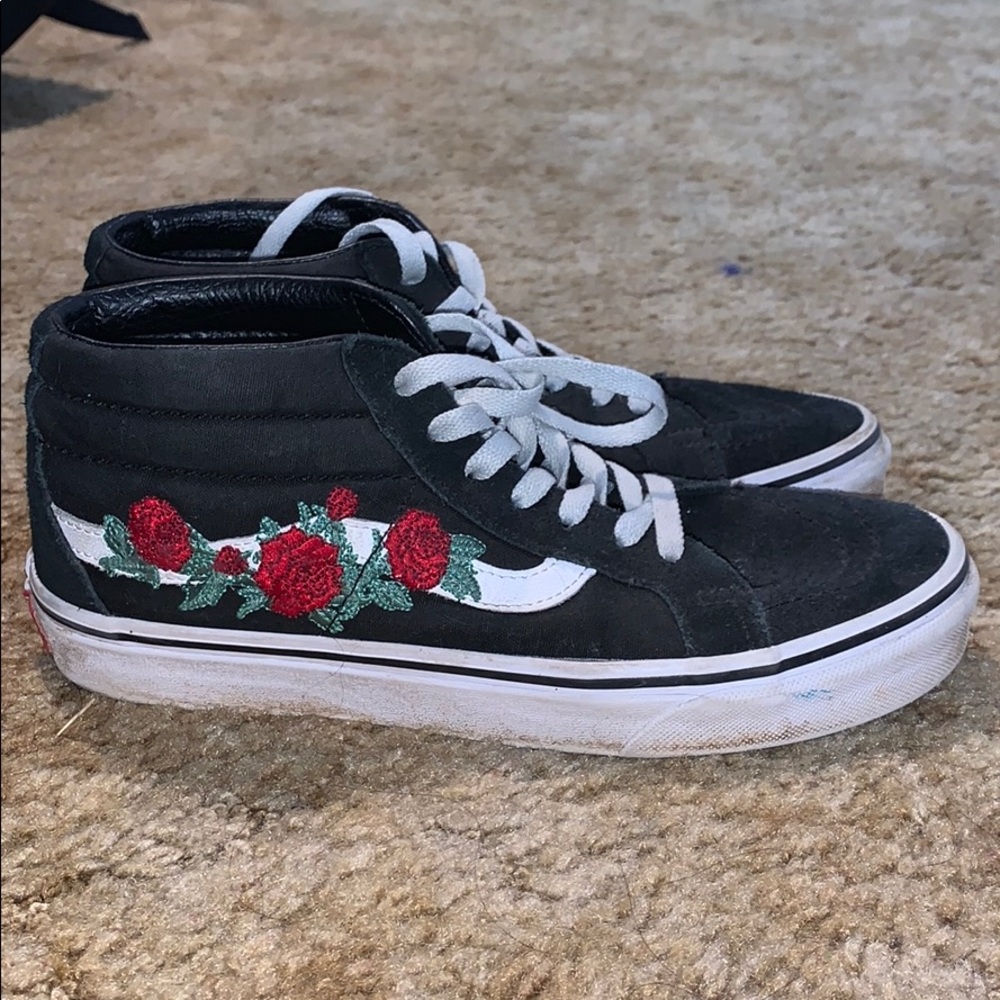 Rose stitched Vans